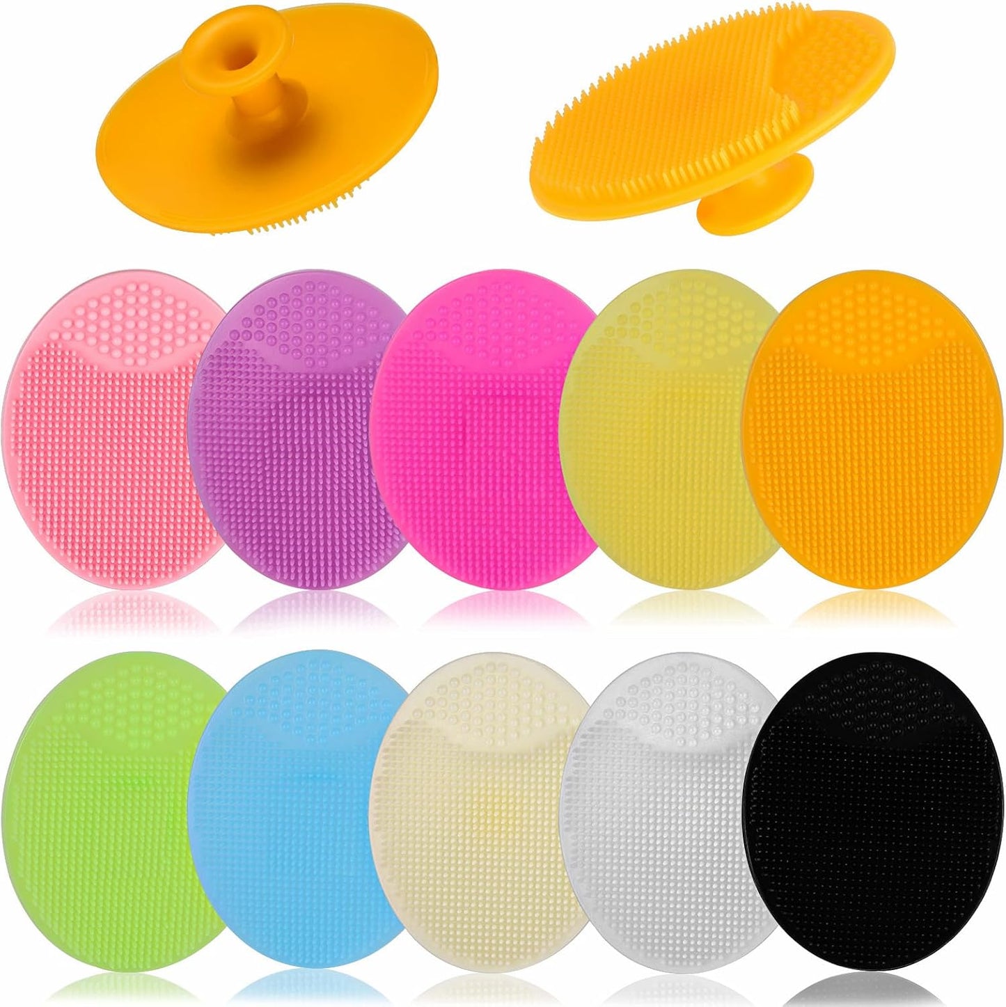 Blush Verve™ Silicone Facial Cleansing Scrubber Set – 10 Pack Deep Pore Exfoliating Face Brushes