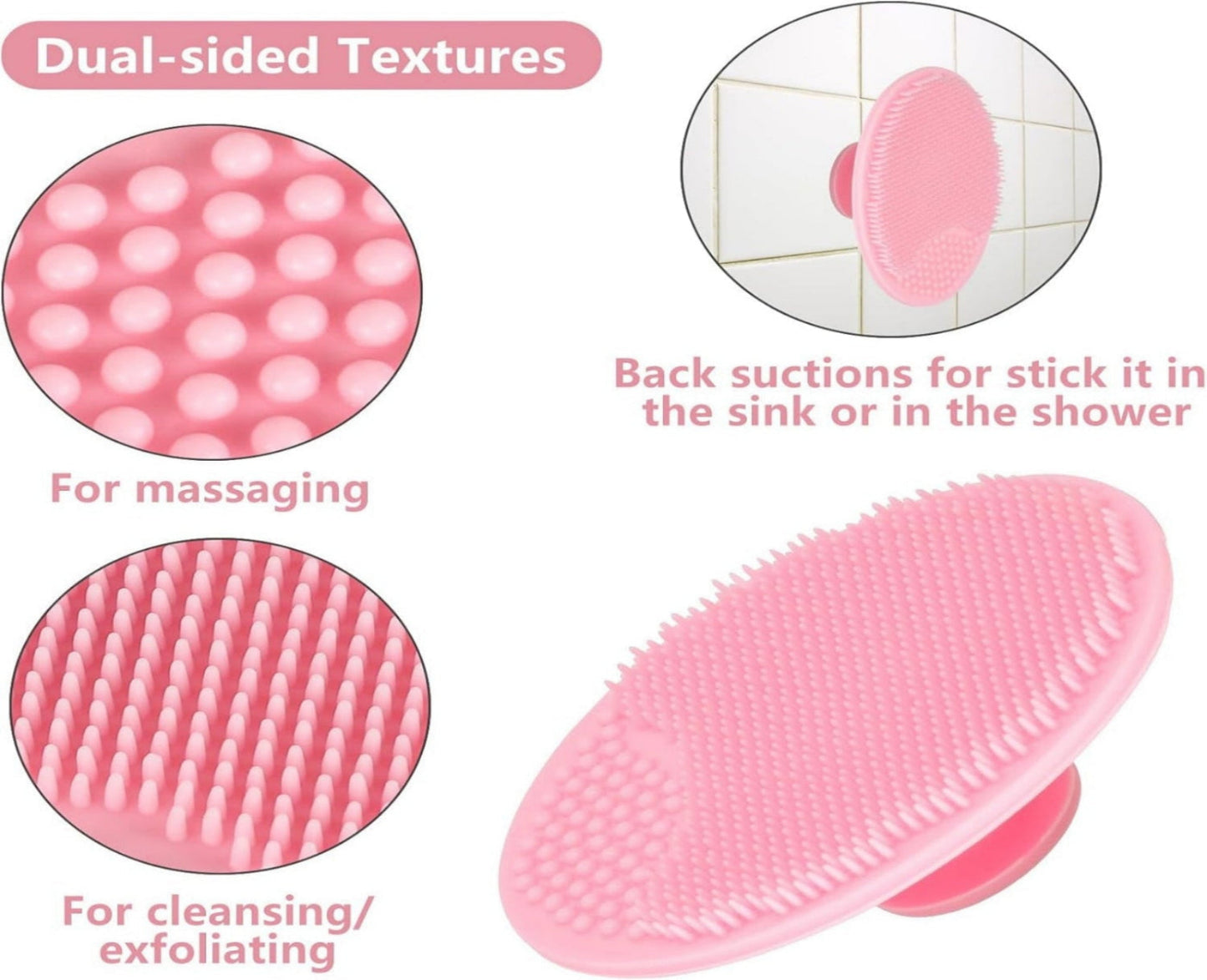 Blush Verve™ Silicone Facial Cleansing Scrubber Set – 10 Pack Deep Pore Exfoliating Face Brushes